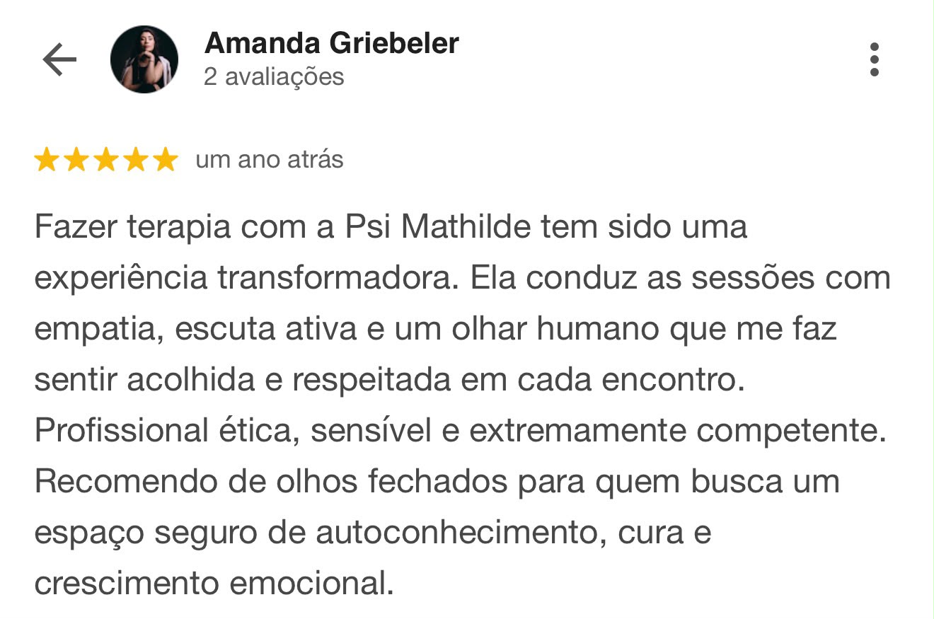 Avaliação real de paciente no Google sobre o atendimento no Espaço Saúde (2)