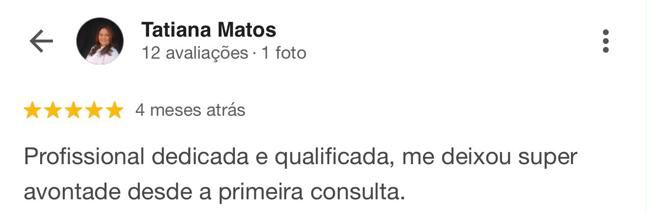 Avaliação real de paciente no Google sobre o atendimento no Espaço Saúde (3)
